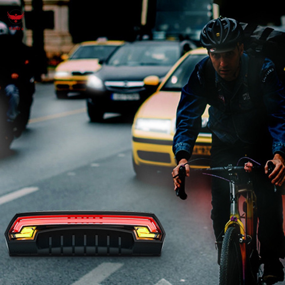 Đèn Đuôi Xe Đạp Kèm Điều Khiển Từ Xa Không Dây Chống Thấm Nước Sạc usb Mới