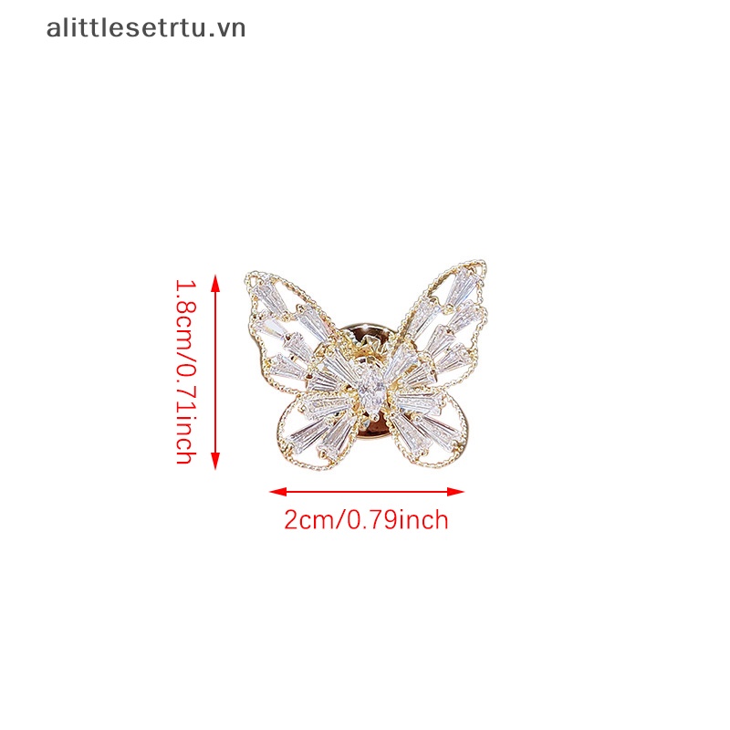 Alittlesetrtu Ghim Cài Áo Hình Bướm Bằng Kim Loại Chống Chói Mắt Dành Cho Nữ vn