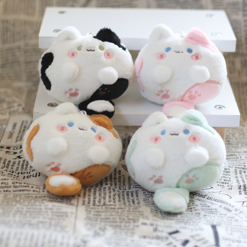 Móc Khóa Mèo Bông Đuôi Có Còi Dễ Thương Mềm Mại - HSU