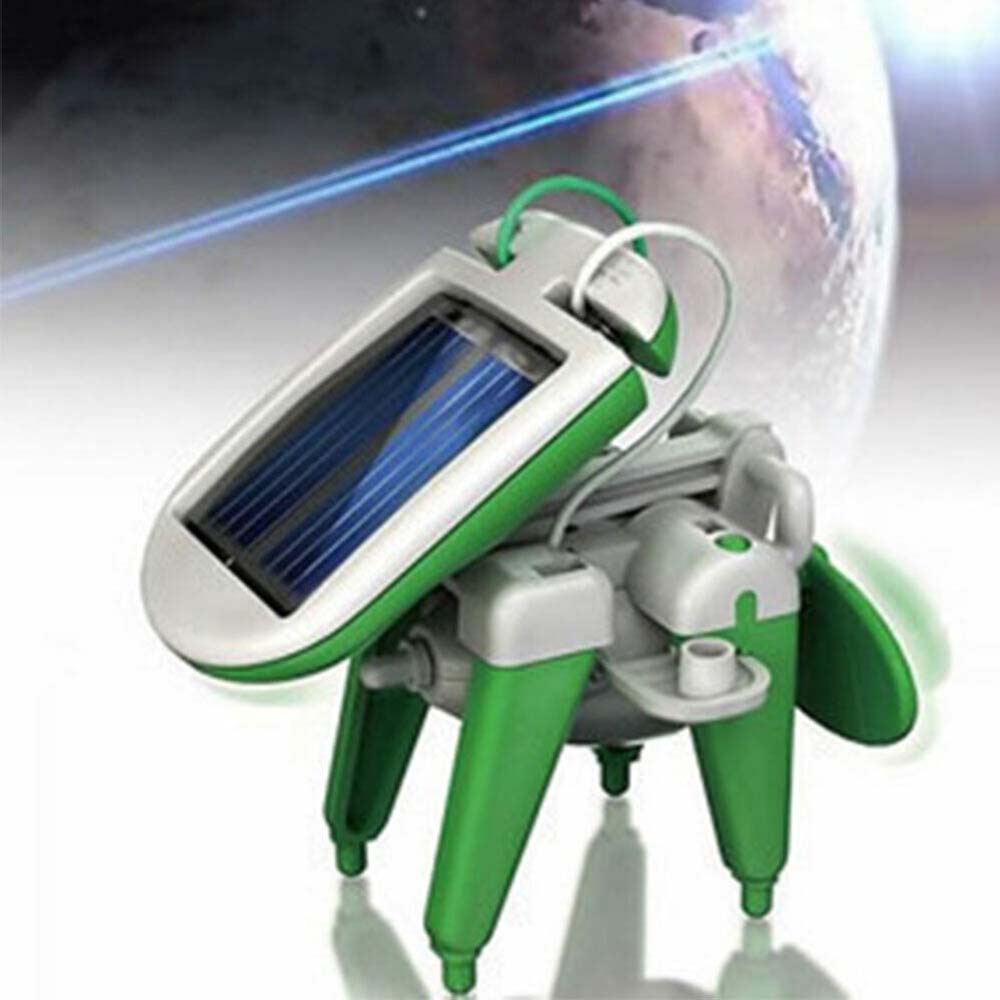 6 in 1 Solar DIY Educational Kit Toy Boat Fan Car Robot Windmill Puppy