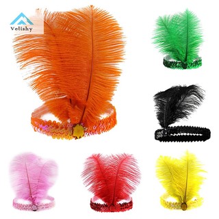 Velishy Sequins Pha Lê Ấn Độ Mũ Đội Đầu Ngày Lễ Ấn Độ Băng Đô Quấn Tóc Thời Trang Nữ Phụ Kiện Tóc