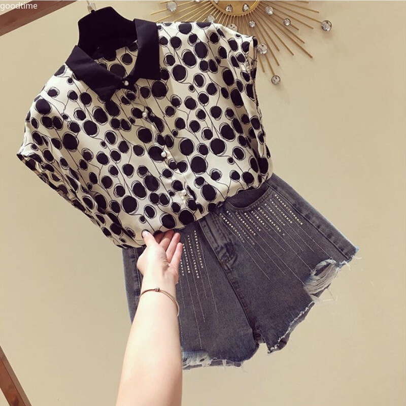 Áo Sơ Mi Ngắn Tay Dáng Rộng Thời Trang Mùa Hè Hàn Quốc Dành Cho Nữ