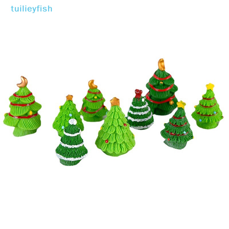 Đồ trang trí Cây Thông Giáng Sinh mini Bằng Nhựa resin Thủ Công Trang Trí Tiểu Cảnh