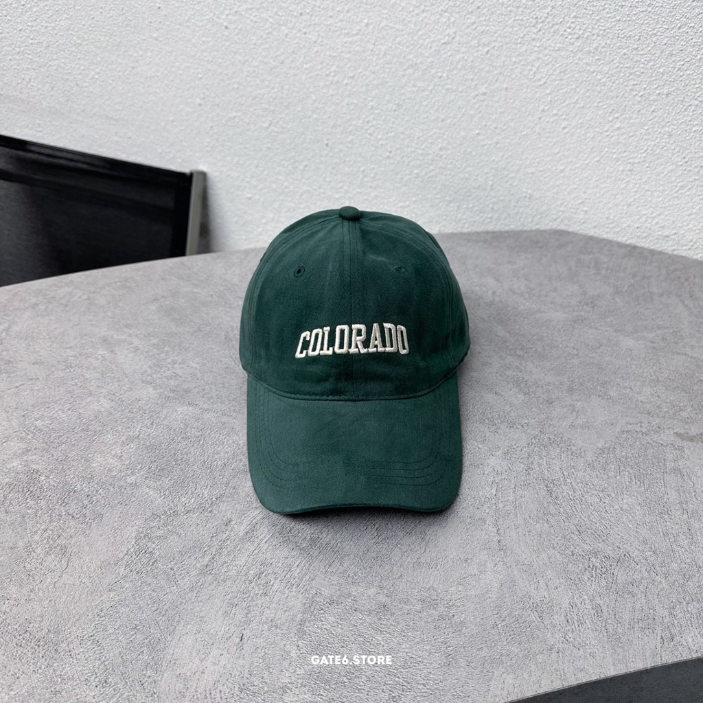 Mũ lưỡi trai Nam Nữ HS Colorado, nón kết phối trơn thêu chữ tối giản Unisex kiểu Hàn - 5050