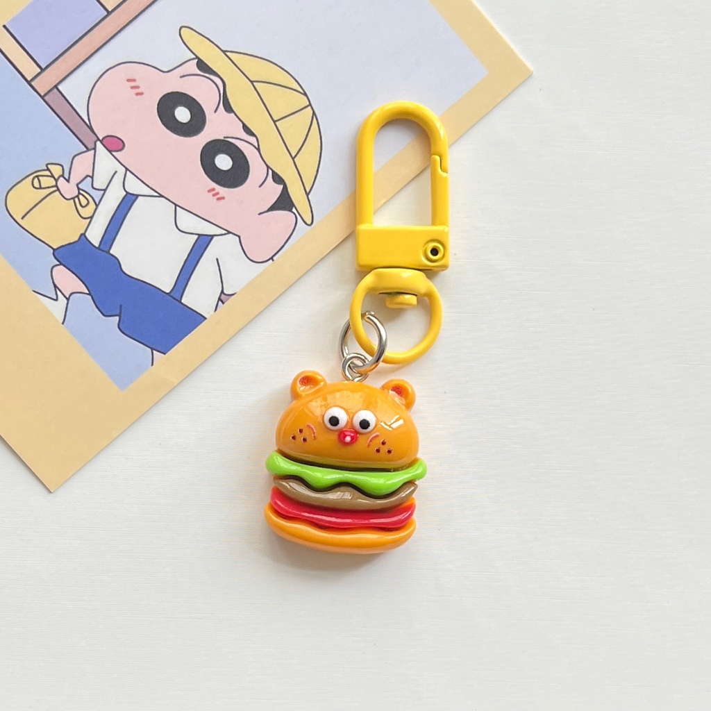 Dễ Thương Móc Khóa Đồ Chơi Hình Bánh Mì Trứng Phô Mai Ngộ Nghĩnh