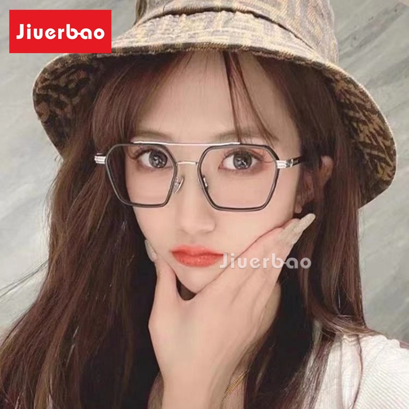 Kính Mát Gọng Kim Loại Chống Tia Bức Xạ Phong Cách vintage Oversize