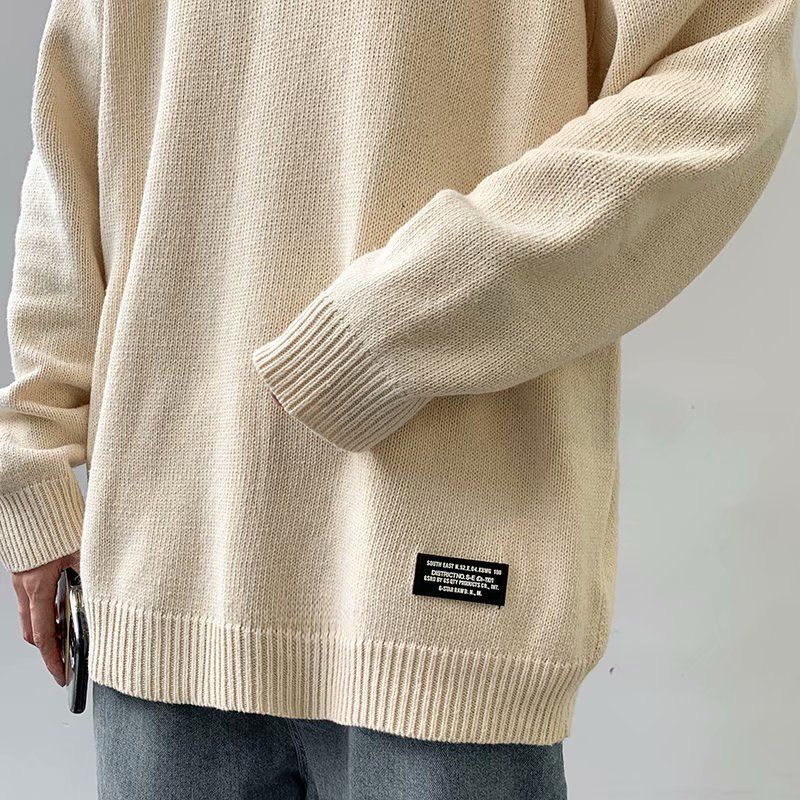 Áo Len Tay Dài Cổ Tròn Màu Sắc Thời Trang Thu Đông Cho Nam Nữ