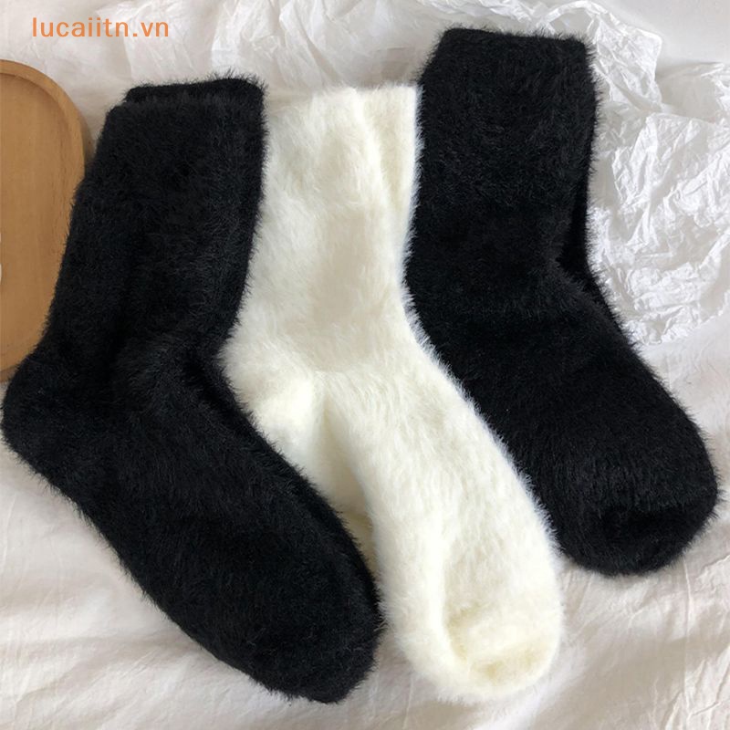 Lucaitn Vớ Nhung San Hô Dày Dặn Giữ Ấm Mùa Thu Đông Cho Nam Và Nữ vn