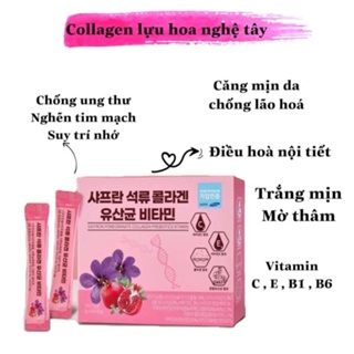 Bột Collagen Uống Lựu Đỏ Bio Cell Hàn Quốc, giảm mỡ, thừa cân, làm đẹp da