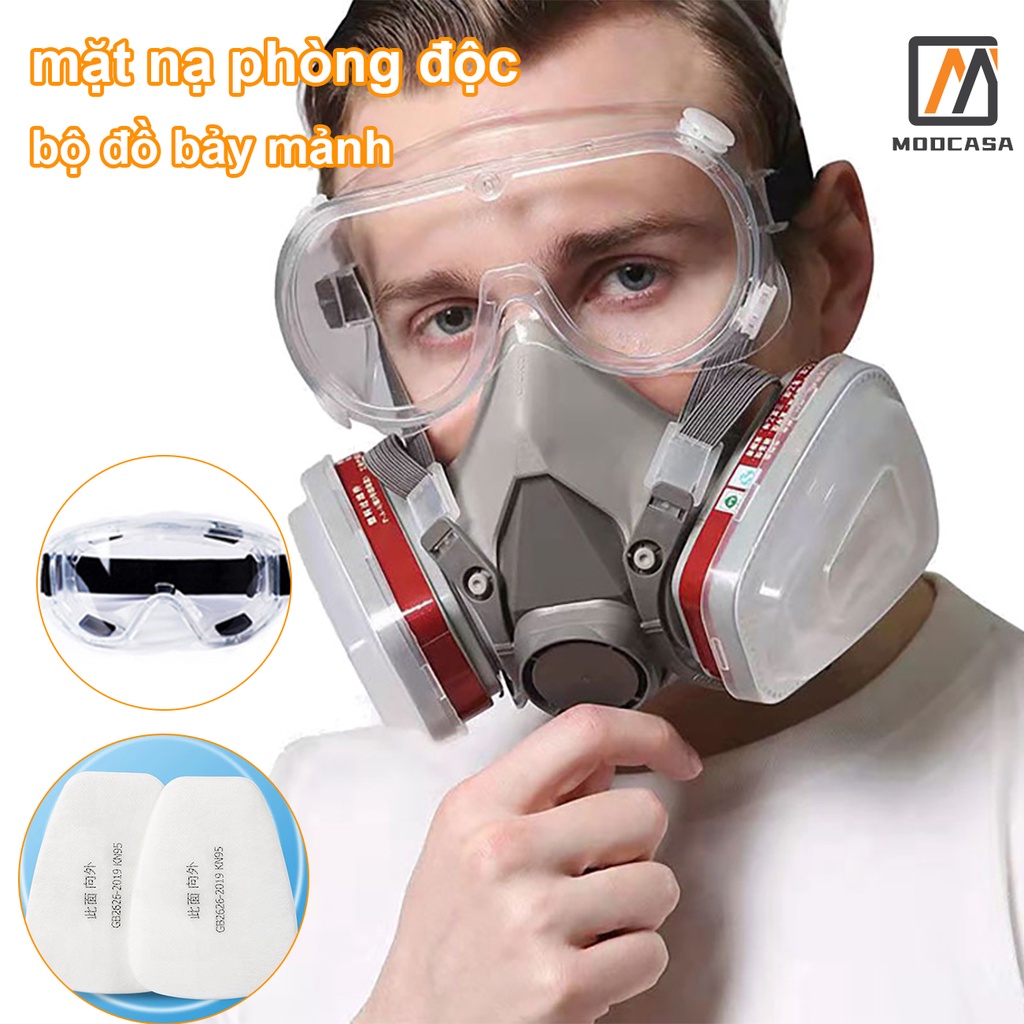 Trọn Bộ Mặt Nạ 6200 10 Chi Tiết （Phun Sơn Hóa Chất Trừ Sâu Sử Dụng Nghề Mộc Xi Măng）