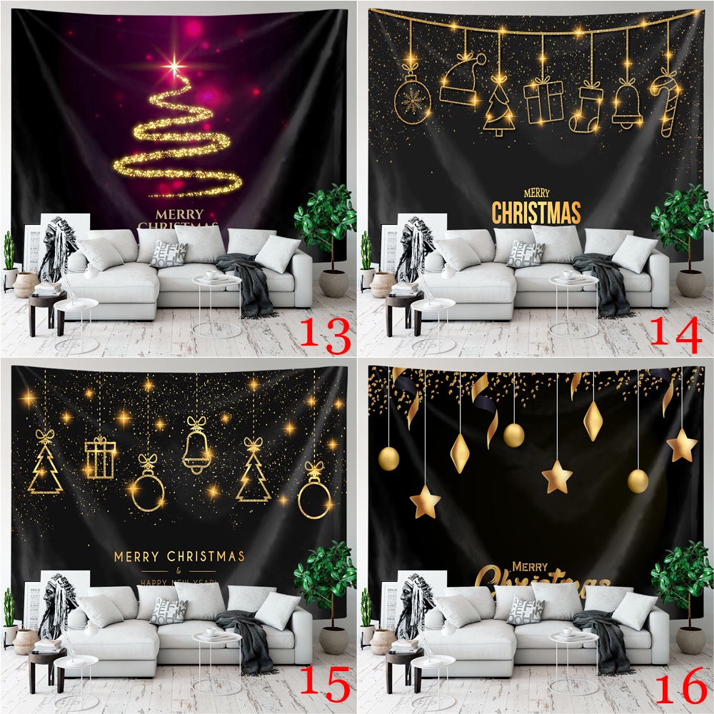 Thảm Treo Tường Trang Trí Giáng Sinh Năm Mới Kèm Kẹp Chất Liệu polyester