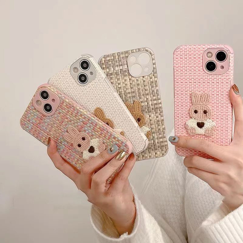 Ốp Điện Thoại Thêu Hình Thỏ Cho iphone 7 7 plus 8 8 plus xs xr 11 12 13 14 15 pro plus promax