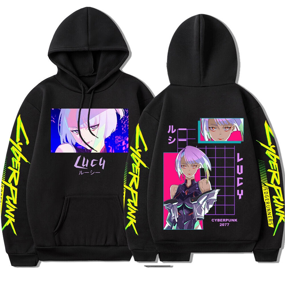 Áo hoodie In Hình anime cyberpunk edgerunners rebecca