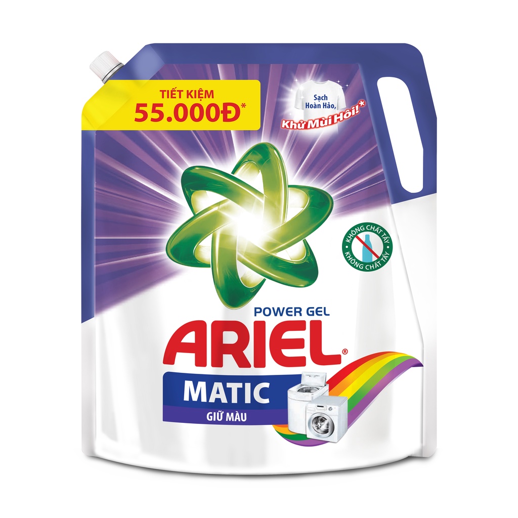 Ariel nước giặt túi giữ màu 2kg x4(8.21)