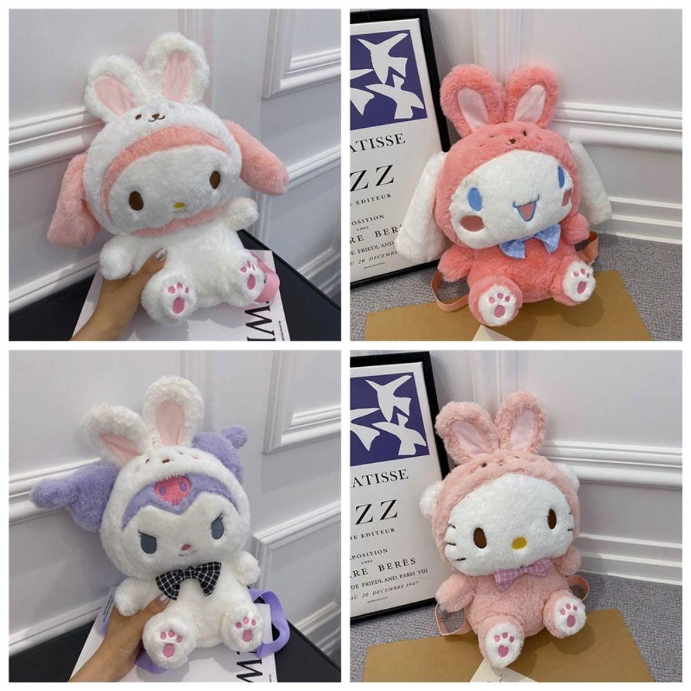 Ba Lô Nhồi Bông Mềm Mại Hình Gấu Bông cinnamoroll melody Dễ Thương