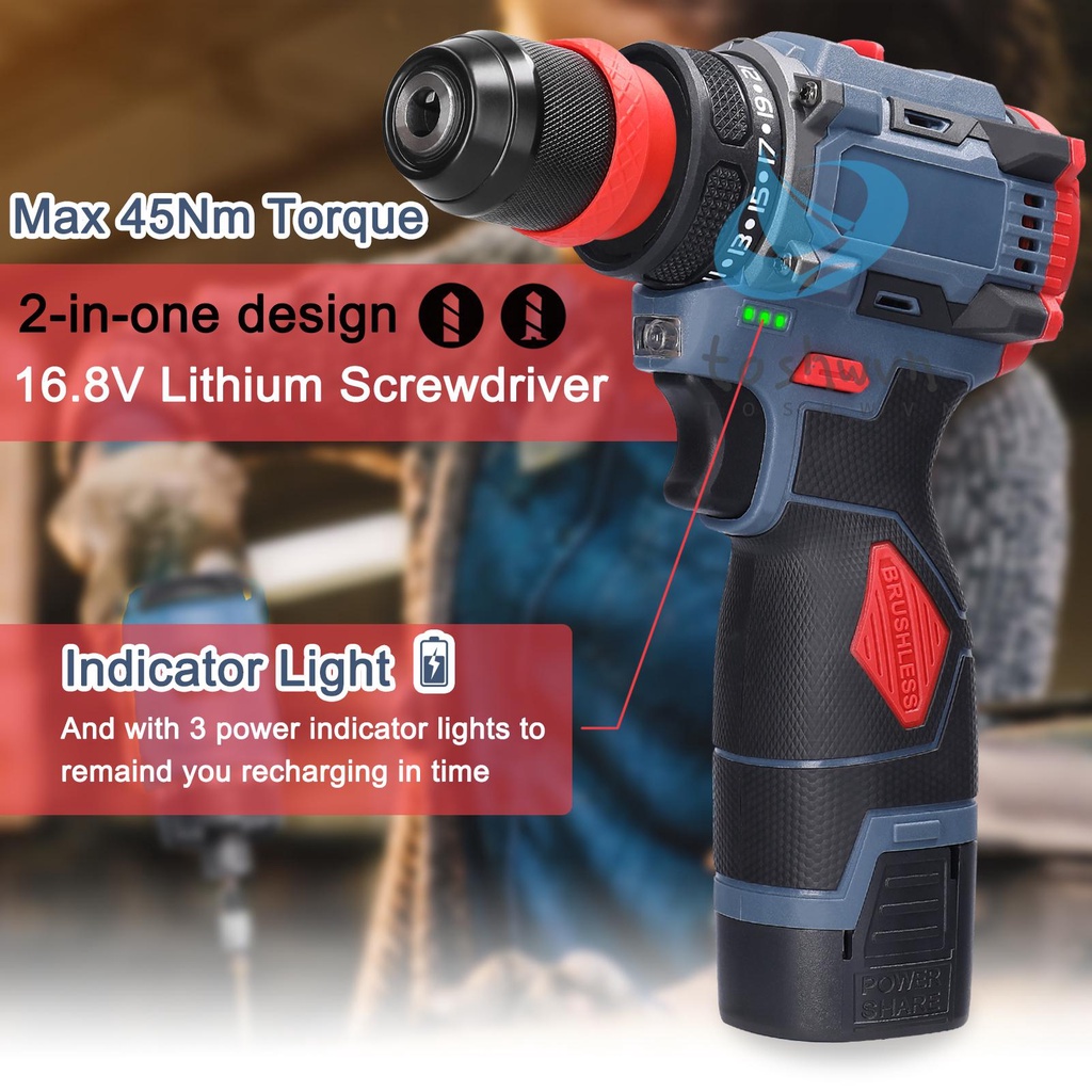 Tua Vít 16.8v 2 Trong 1 Đa Năng 45nm Chuyên Dụng Cho Sửa Chữa Đồ Nội Thất