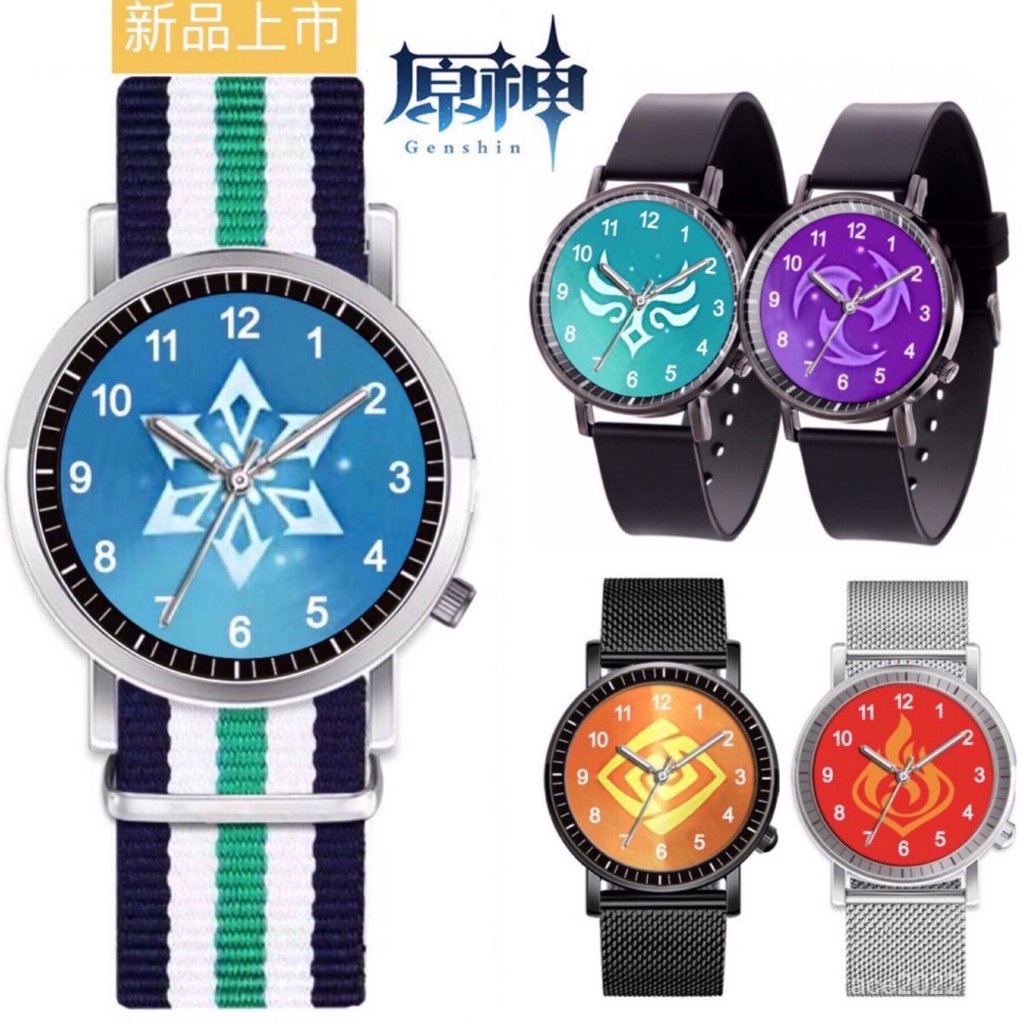 ★Genshin Impact★Vision Đồng Hồ Chống Thấm Nước Phát Quang Hai Chiều Thời Trang