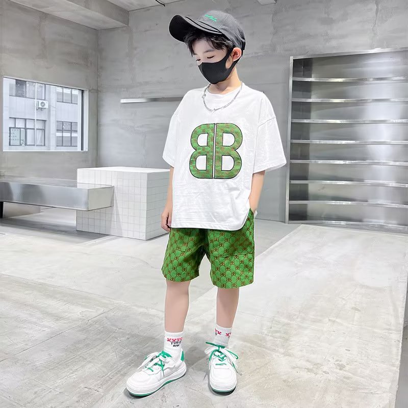 Áo Thun Mùa Hè Tay Cộc Dáng Rộng In Họa Tiết Hợp Thời Trang Cho Bé Trai