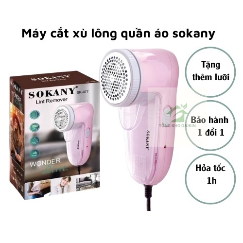 Máy cắt lông xù quần áo mini SOKANY dùng điện cắt siêu bén siêu bền, Tặng Kèm Lưỡi Dao Thay Thế - Tổng kho DAIKIN