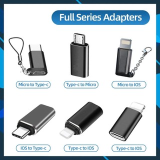    SẠC   MIC   TAI NGHE  Bộ đầu chuyển đổi bộ sạc điện thoại Micro USB IOS Type C cho ip 12 13 14 Android Laptop PKCN 