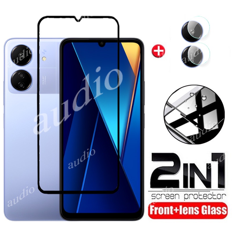 Kính Cường Lực 2 Trong 1 Bảo Vệ camera Điện Thoại poco c65 4g 2023 poco c65 c 65 65c pococ65 4g