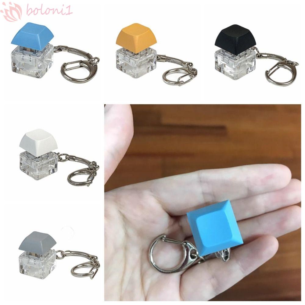 Móc Khóa Nút Bấm Bàn Phím Cơ abs Không Cần Phím Đèn led Làm Quà Tặng Vui Nhộn