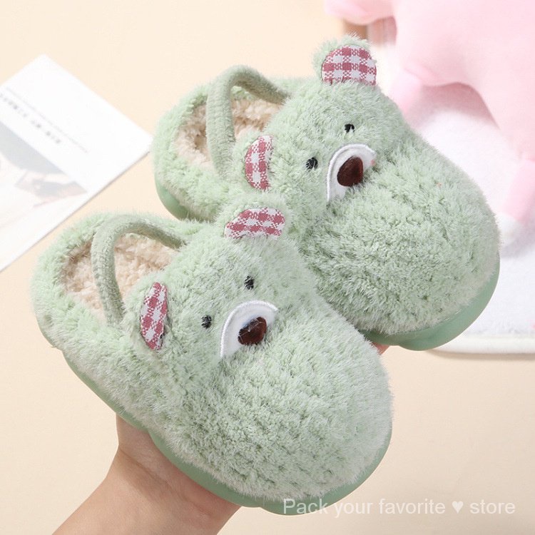 Dép Bông Đi Trong Nhà Chống Trượt Mềm Mại Hình Hoạt Hình Dễ Thương