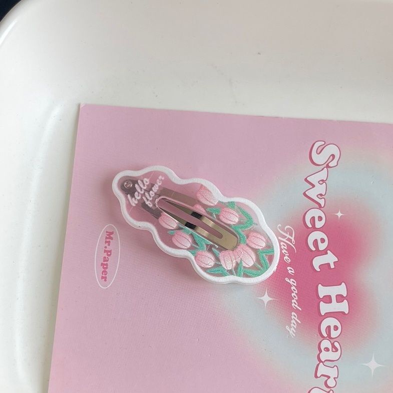 PVN61561 Kẹp Tóc Hình Hoa tulip / Thỏ / Đám Mây Hoạt Hình Kiểu Hàn Quốc Dễ Thương Cho Bé Gái