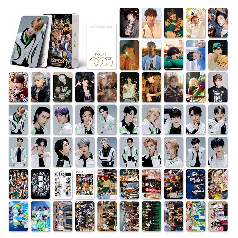 2023 NCT NATION Photocard Lomo Card Postcard Sticker thẻ 60 chiếc + nhãn dán 32 chiếc