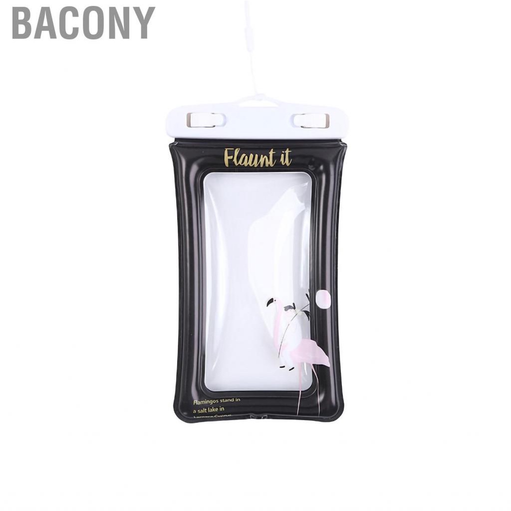 Bacony Floating Waterproof Phone Pouch Case Transparent Support Touch Screen for Water Sports Swimming
