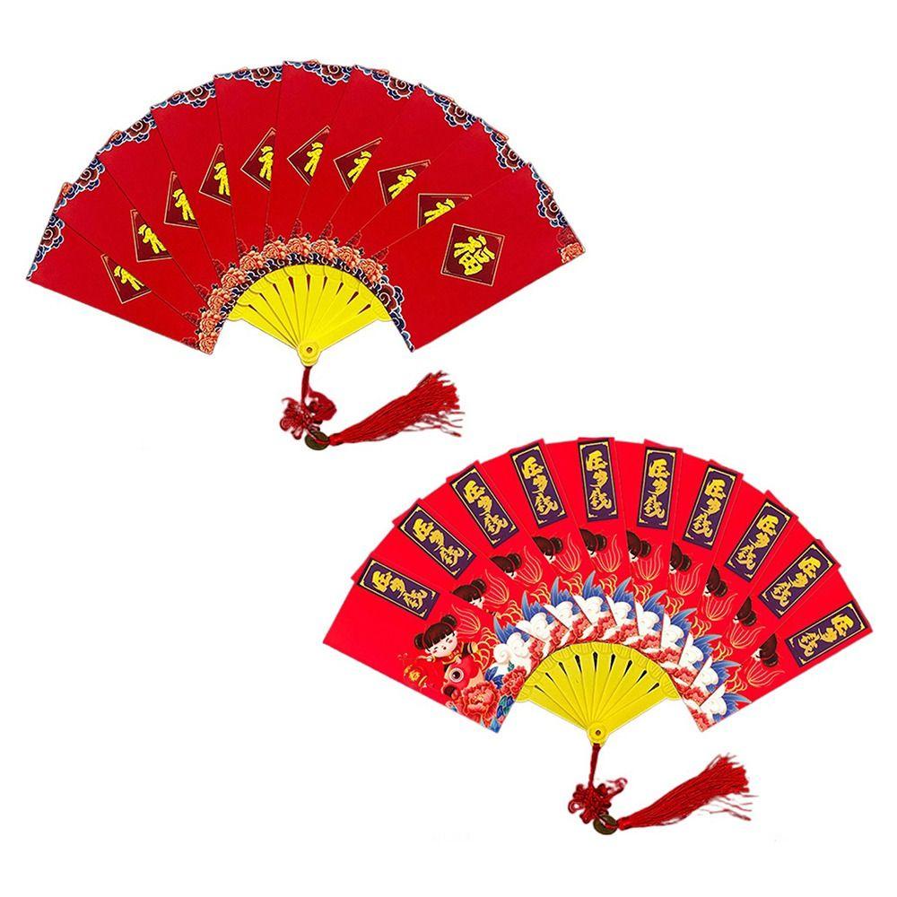 Phong Bao Lì Xì Năm Mới Hình Quạt May Mắn Sáng Tạo