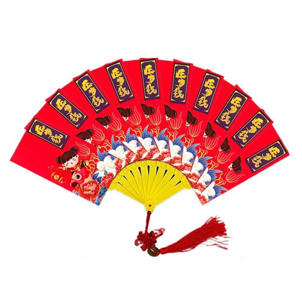 Phong Bao Lì Xì Năm Mới Hình Quạt May Mắn Sáng Tạo