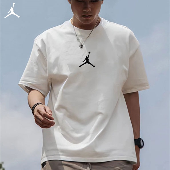 Nike Áo Thun Tay Lỡ 100% jordan Phong Cách Tối Giản Cho Nam