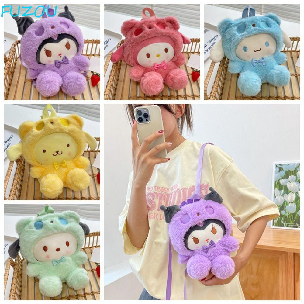 Balo Đi Học Hình Gấu Bông cinnamoroll melody Hoạt Hình Đáng Yêu