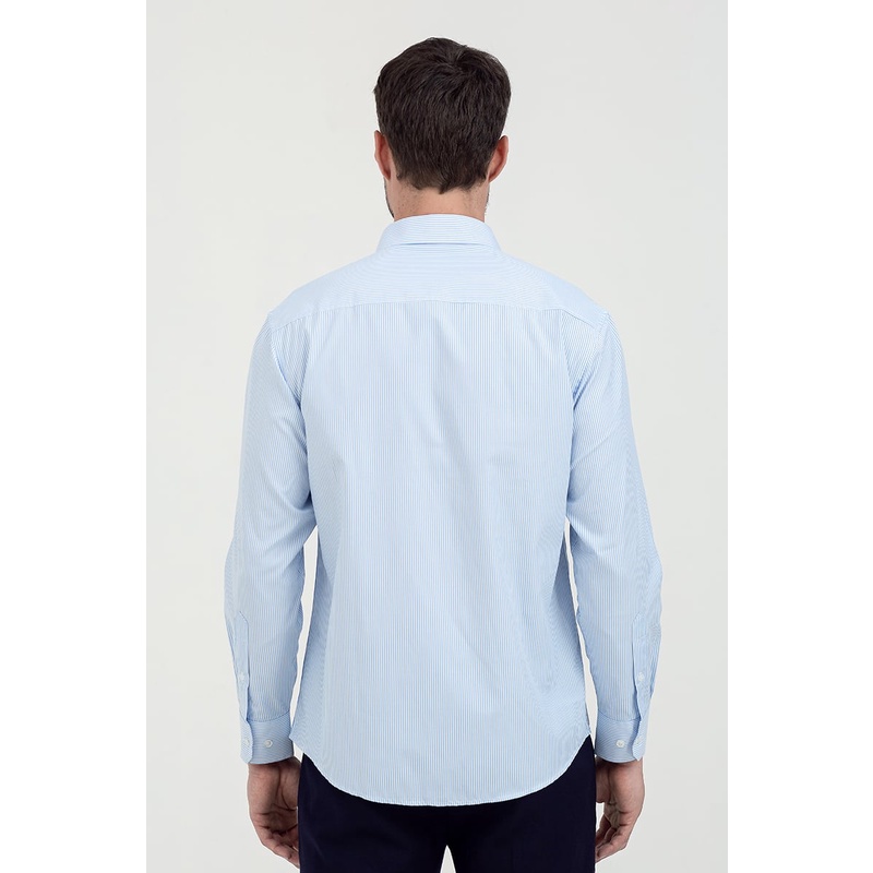 Áo sơ mi nam tay dài họa tiết kẻ sọc , thời thượng, lịch lãm, chỉn chu John Henry - WS21SS64C-LD