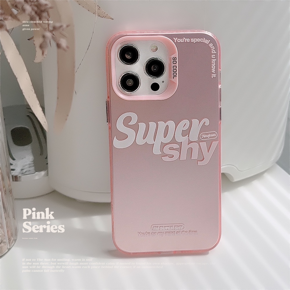 Ốp Điện Thoại tpu silicone Cứng Màu Hồng Nhạy Cảm Cho apple iphone 11 12 13 14 15 pro max plus