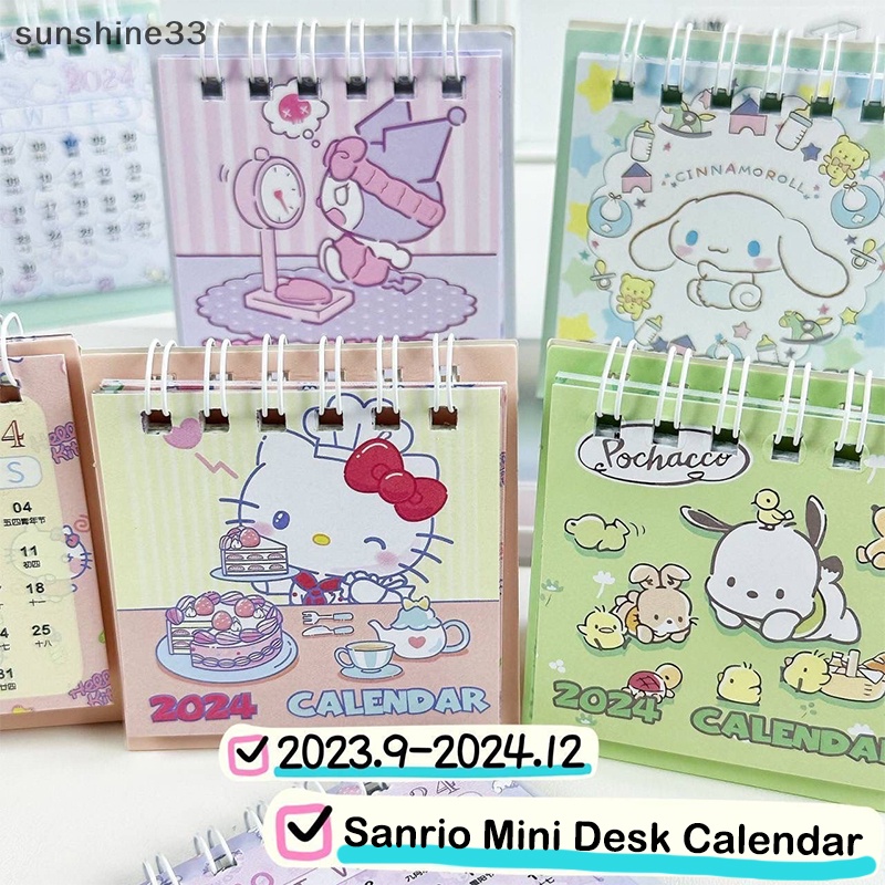 SANRIO Lịch Để Bàn Năm 2424 Họa Tiết Hoạt Hình kuromi hello kitty Đáng Yêu