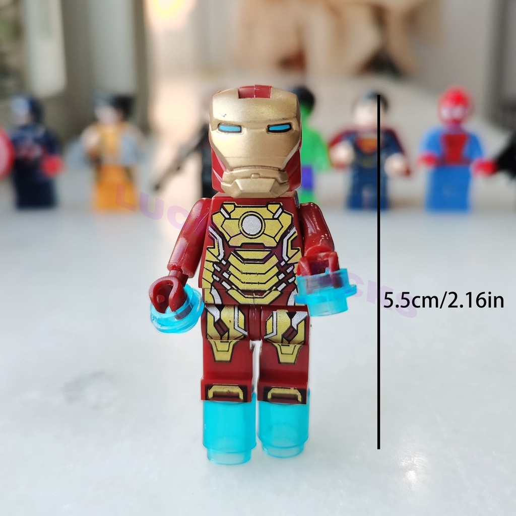 Marvel Bộ Đồ Chơi Lắp Ráp Mô Hình Nhân Vật Người Nhện / Người Sắt mini Độc Đáo Cho Bé diy