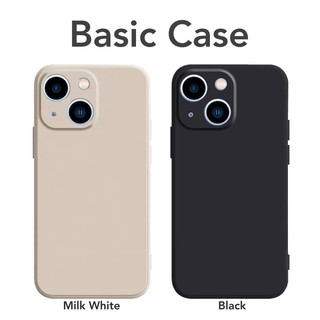 Ốp lưng iphone basic viền vuông bảo vệ camera thiết kế tinh tế đơn giản 15/15plus/15pro/15promax