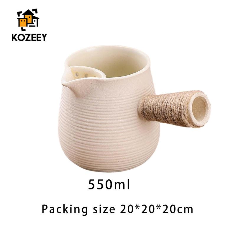 KOZEEY Ấm Trà Bằng Sứ Có Tay Cầm Tiện Dụng Và Dây Quấn / bếp than 430ml-1000ml, Làm sữa rang hoa, Tiệc mừng năm mới/Cắm trại