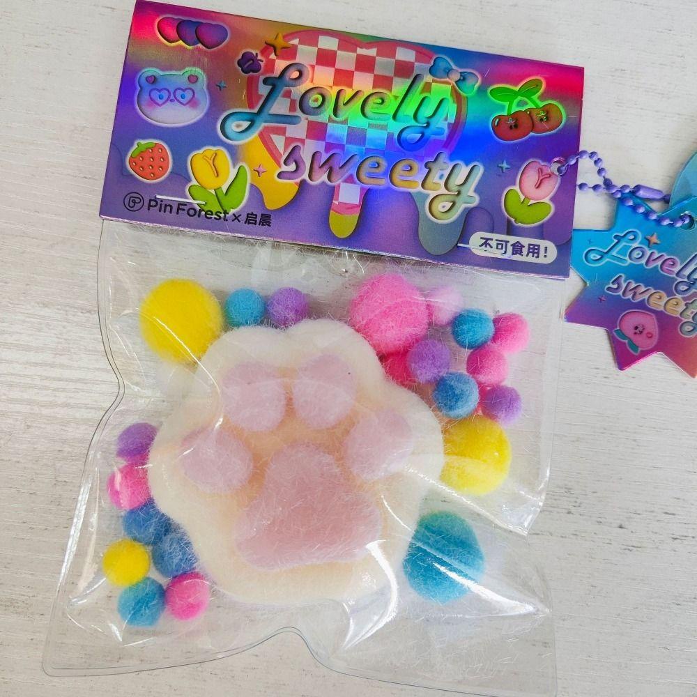 Đồ Chơi Bóp Mềm Mại Hình Dấu Chân Mèo Chuột hamster Bằng Vải Bông An Toàn Sáng Tạo Cho Người Lớn