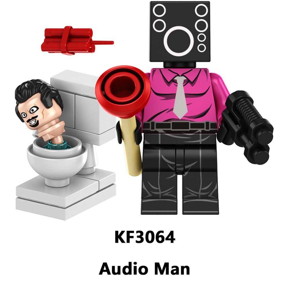 Daron1 Bộ Đồ Chơi Lắp Ráp Mô Hình Nhân Vật anime toilet skibidi skibidi mini Có Thể Tháo Rời
