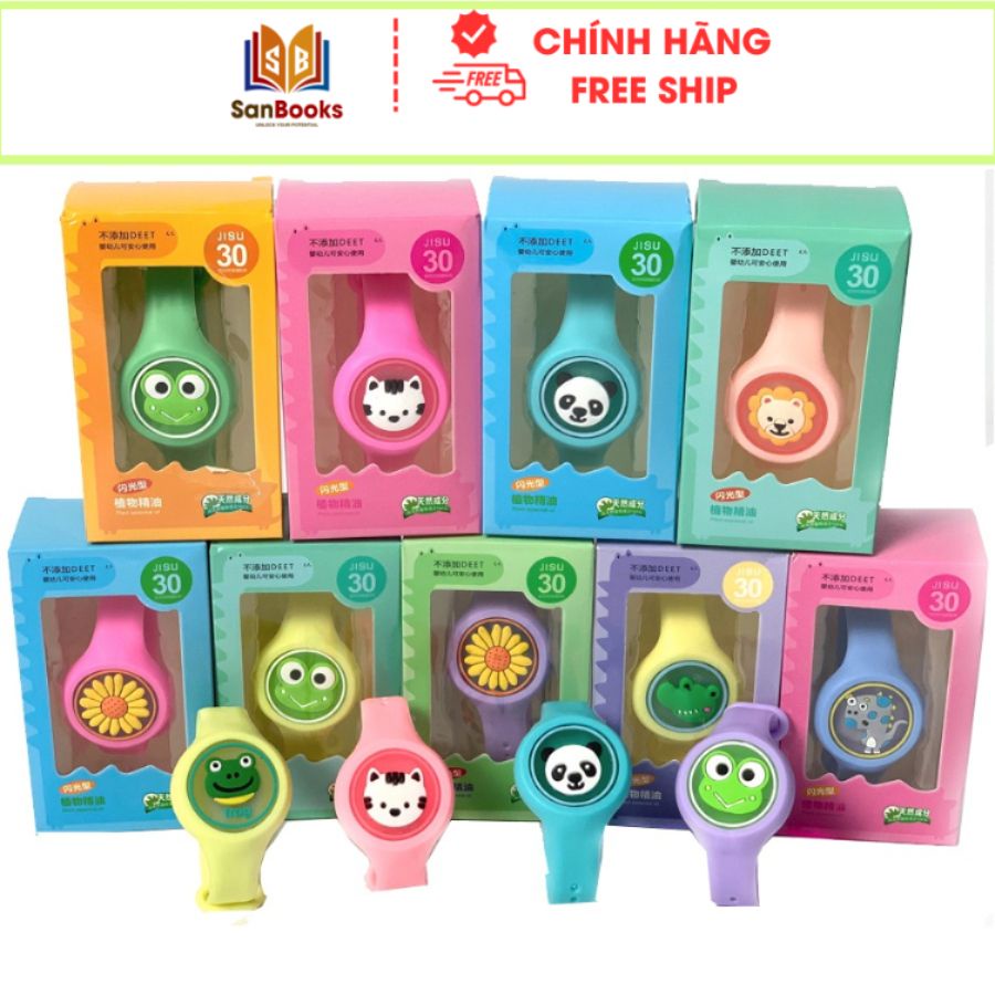Đồng hồ đeo tay đuổi muỗi phát sáng cho bé, đồ chơi đeo tay cho bé