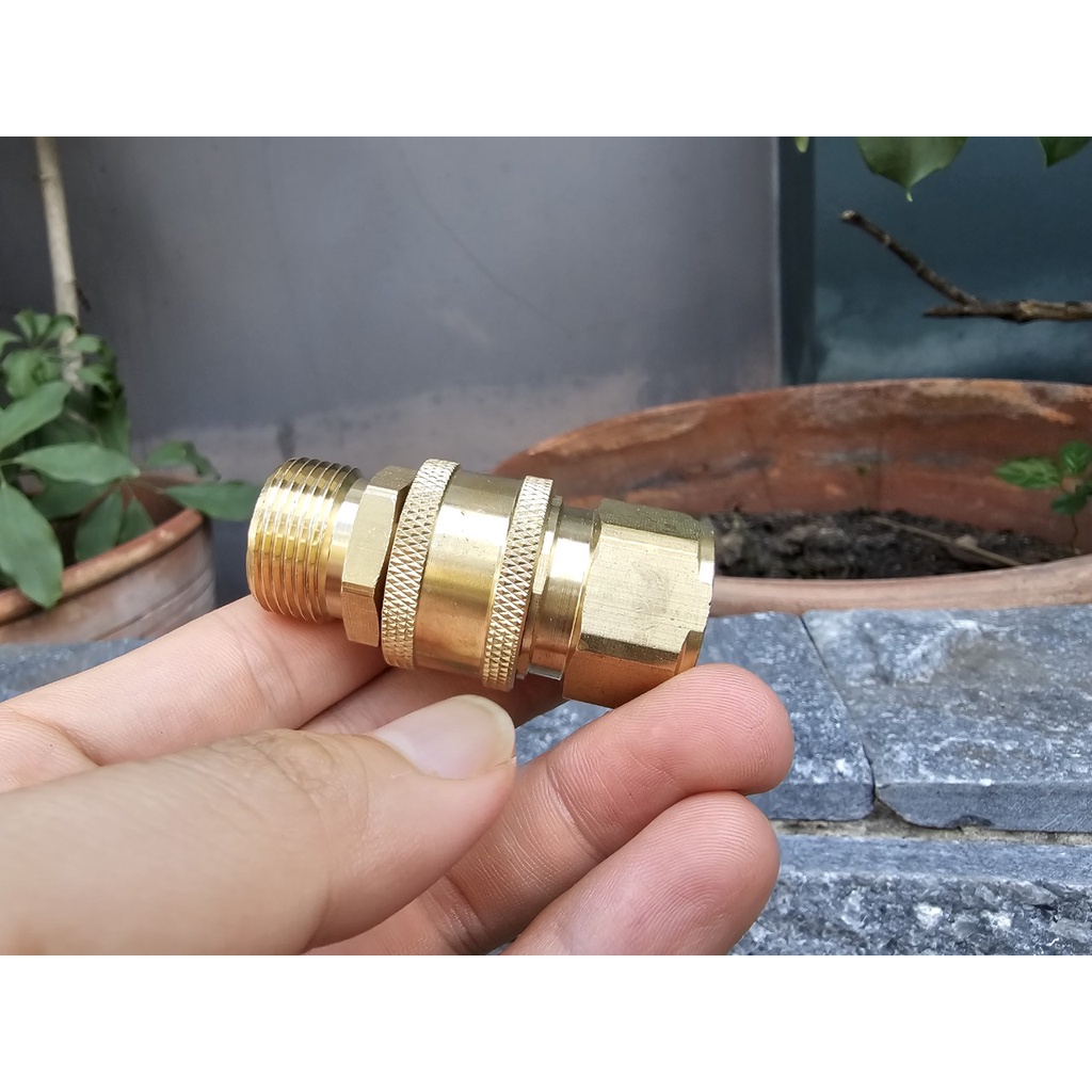Khớp Nối Nhanh 3/8 Ren 22mm Cho Máy Rửa Xe