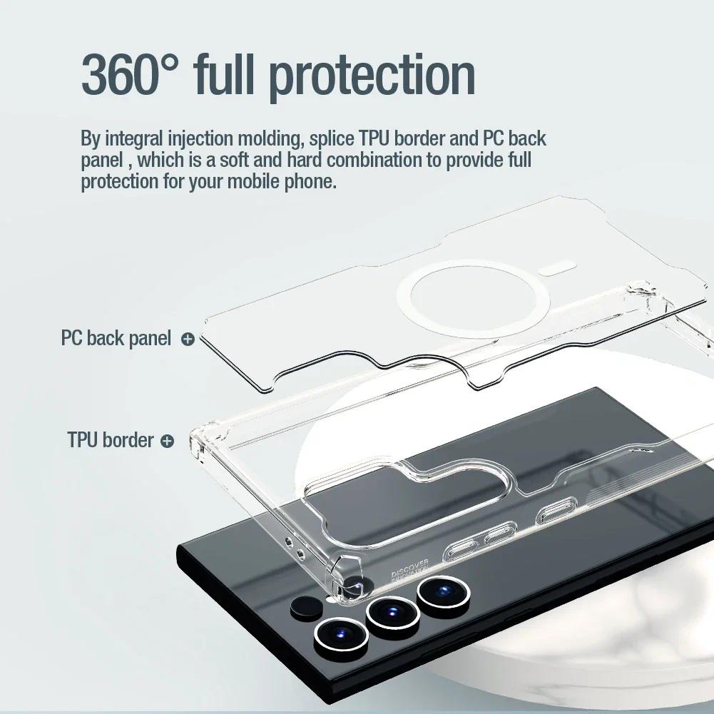 Ốp lưng cho Samsung Galaxy S24 Ultra Nillkin Nature Series Pro mềm TPU Magnetic Ốp lưng cho Samsung Galaxy S24+ Plus