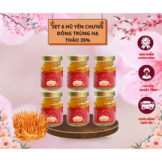 NL1 - Set 6 hũ yến Đông Trùng Hạ Thảo Ngọc Linh 35% vị thơm ngon giúp bồi bổ sức khỏe