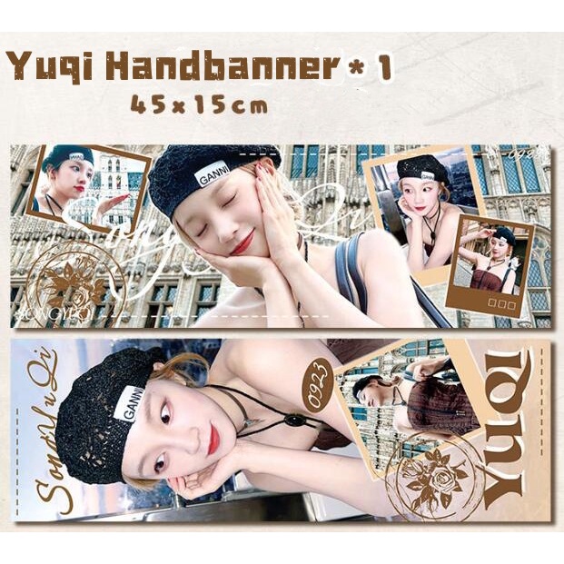 Bộ 6 Tấm Áp Phích Bưu Thiếp yuqi soyeon Sushuhua minnie miyeon Chủ Đề Quạt Cầm Tay Hỗ Trợ Hình Ảnh lomo sx