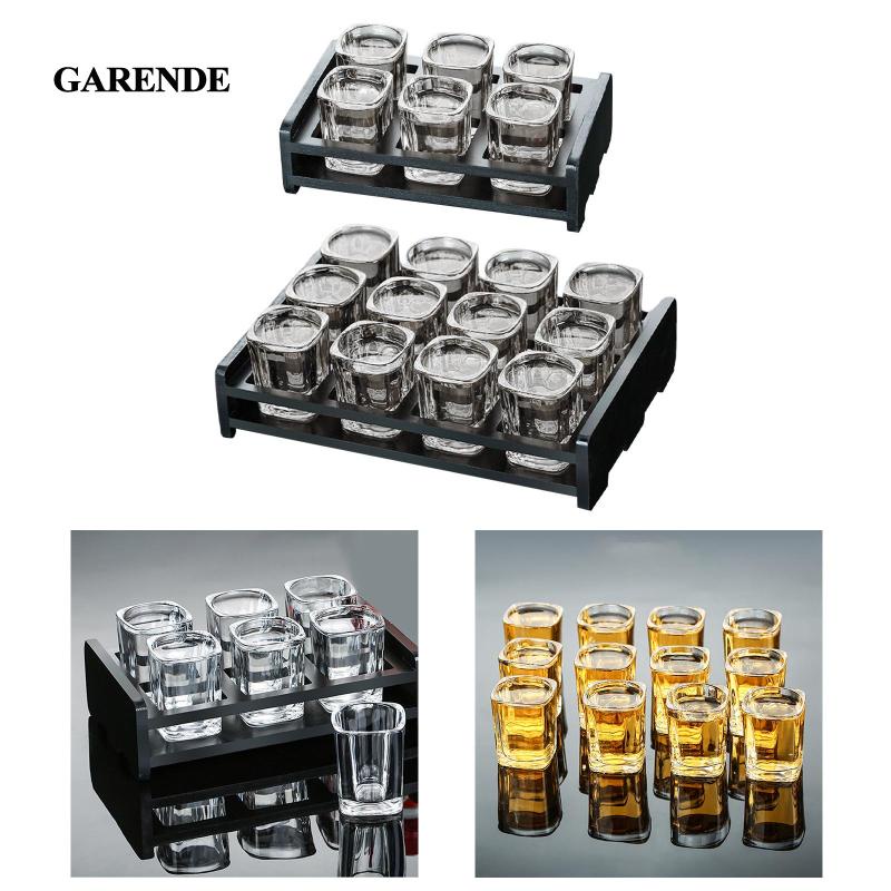 Garende Khay Thủy Tinh Đựng Bia Rượu Whisky / Đồ Uống Có Giá Đỡ