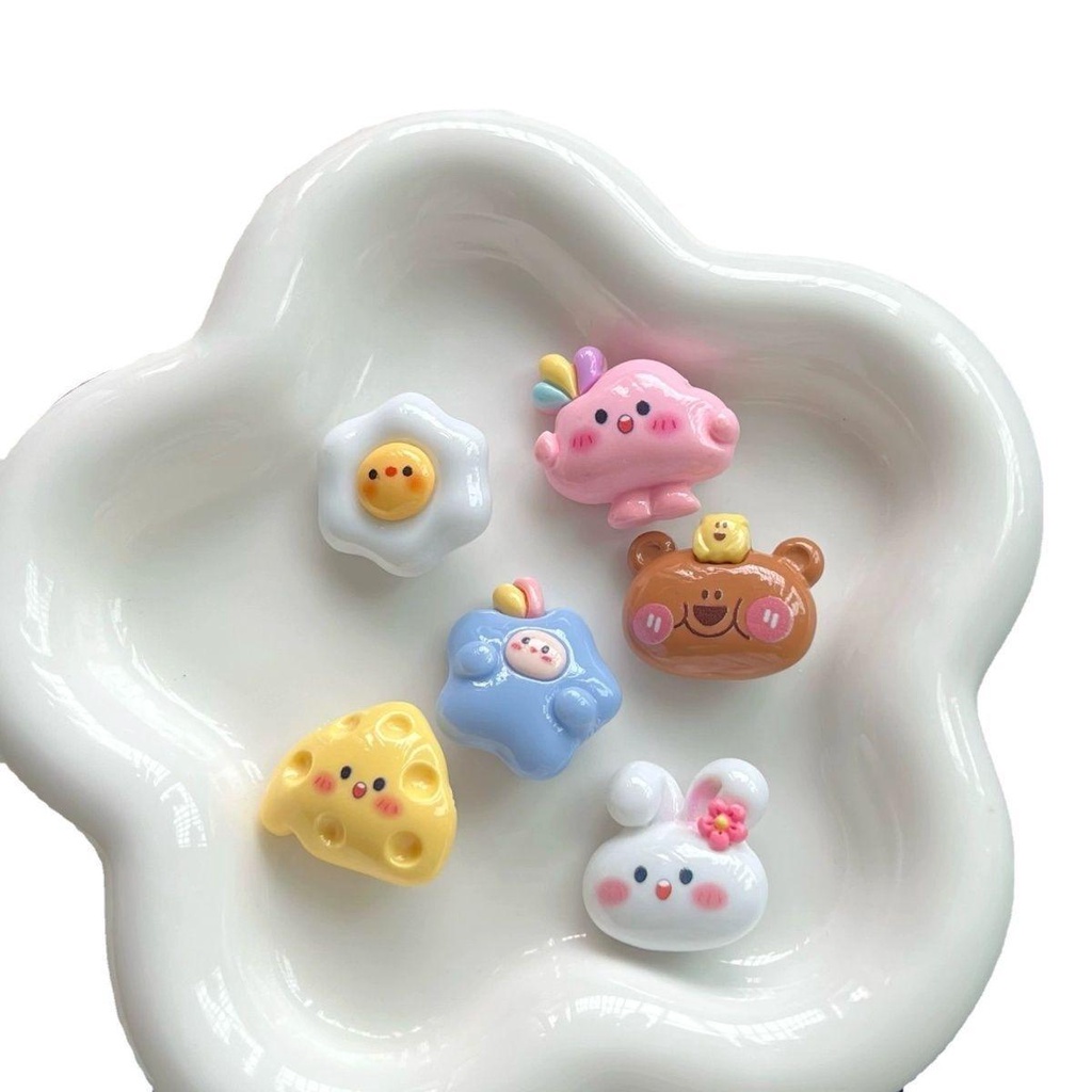 PVN62100 Kẹp Tóc Hình Ngôi Sao Đám Mây, Thỏ, Trứng, Phô Mai, Gấu Cho Bé Gái T2