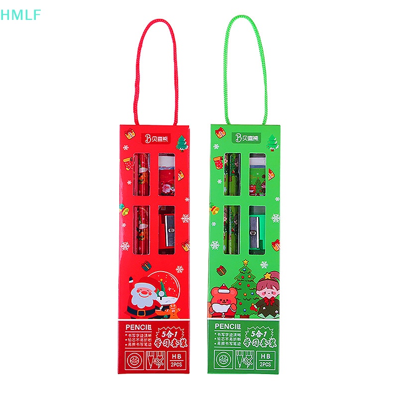 Bộ 5 Đồ Gọt Bút Chì Họa Tiết Giáng Sinh Dễ Thương Dành Cho Trẻ Em